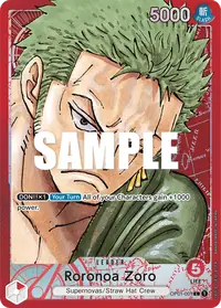 Roronoa Zoro OP01-001_p1 · Illustration alternative