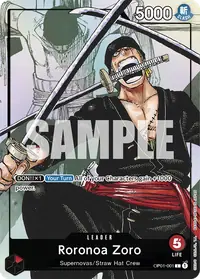 Roronoa Zoro OP01-001_p2 · Illustration alternative