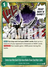 Demon Aura Nine Sword Style Asura Blades Drawn Dead Man's Game OP12-037 · Base