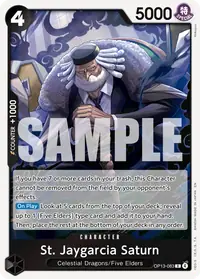 St. Jaygarcia Saturn OP13-083 · Base