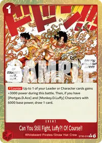 Can You Still Fight, Luffy?! Of Course!! ST30-016_p1 · Arte alternativo