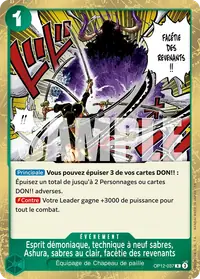 Esprit démoniaque, technique à neuf sabres, Ashura, sabres au clair, facétie des revenants OP12-037 · Base