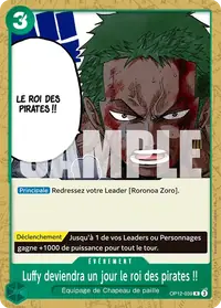 Luffy deviendra un jour le roi des pirates !! OP12-039_p2 · Illustration alternative
