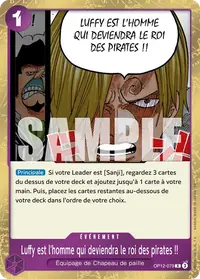 Luffy est l'homme qui deviendra le roi des pirates !! OP12-079 · Base